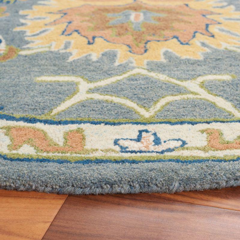 Heritage HG651 Handmade Runner Rug - 2'3"x6' - Light Blue - Safavieh