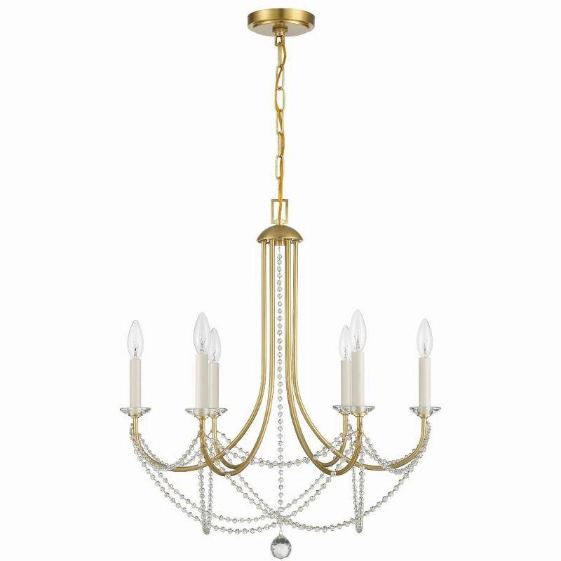 Crystorama Lighting Delilah 6 - Light Chandelier in  Aged Brass