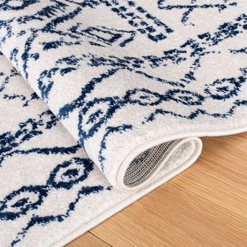 Tulum TUL268 Power Loomed Area Rug - Ivory/Navy - 3'x3' - Safavieh.