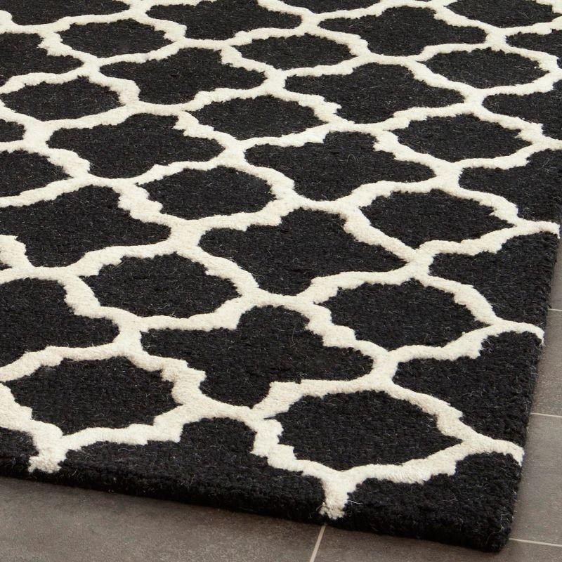 Cambridge CAM130 Hand Tufted Area Rug - Black/Ivory - 8'x10' - Safavieh.