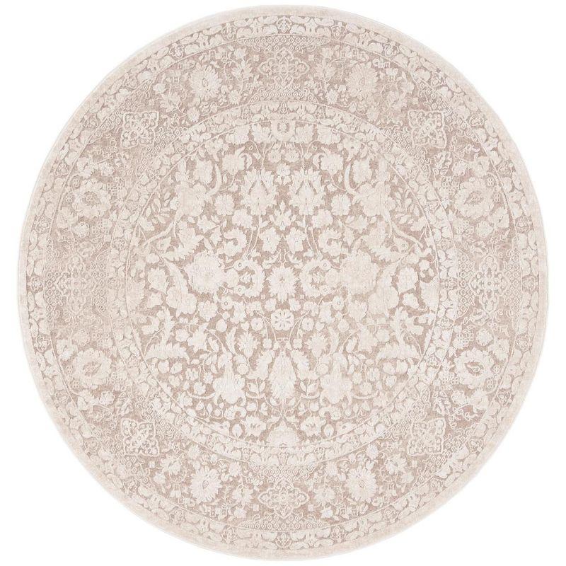 Reflection RFT667 Power Loomed Indoor Area Rug - Beige/Cream - 6'7" round - Safavieh.