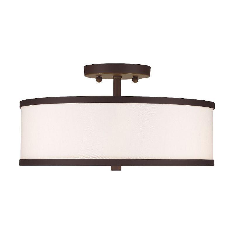 Livex Lighting Park Ridge 3 - Light Semi-Flush Mount in  Bronze