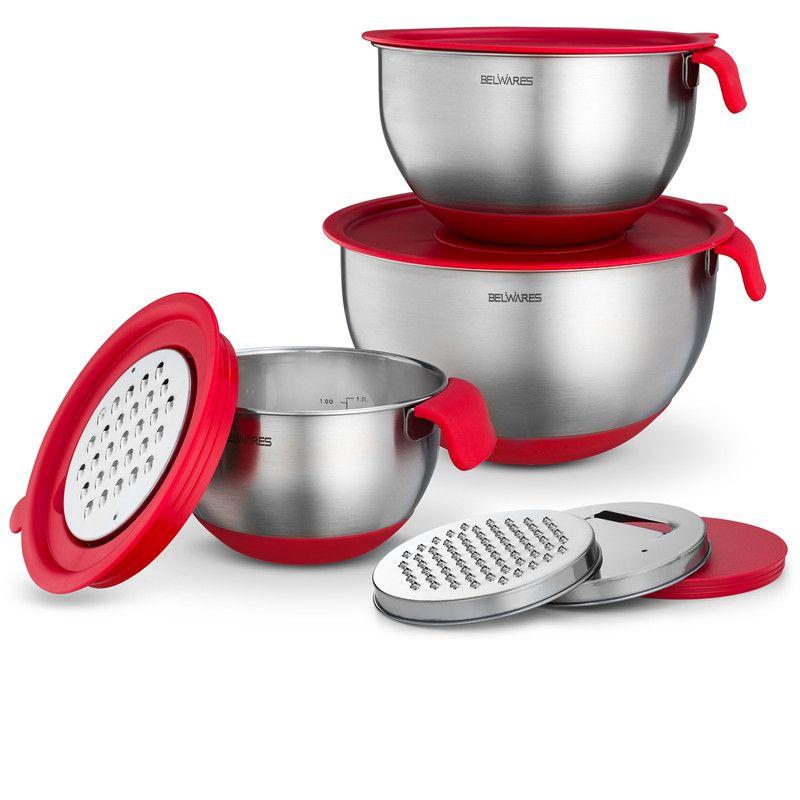 Belwares Stainless Steel Nested Mixing Bowl Set