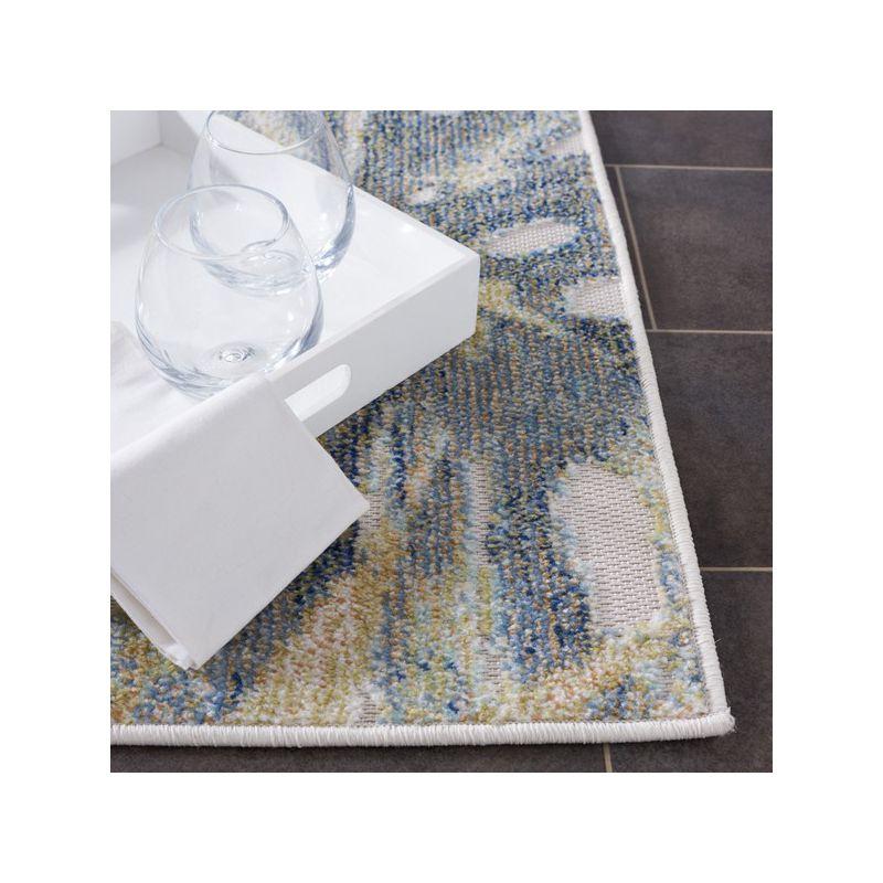 Sarasota SAR112 Power Loomed Area Rug - Light Green/Ivory - 4'5"x6'5" - Safavieh.