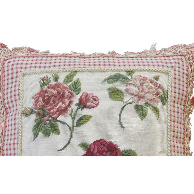C&F Home Reddout's Toss Rose Needlepoint Decor Decoration Throw Pillow For Sofa Couch Or Bed