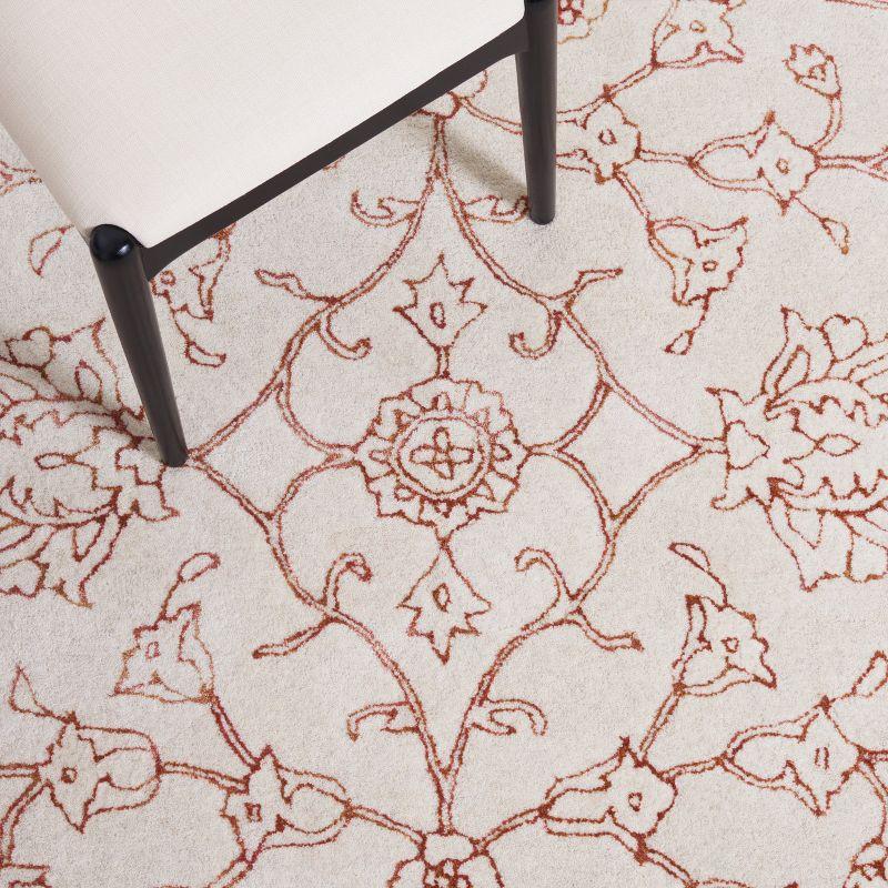 Jardin JAR730 Hand Tufted Area Rug - Ivory/Rust - 4'x6' - Safavieh.
