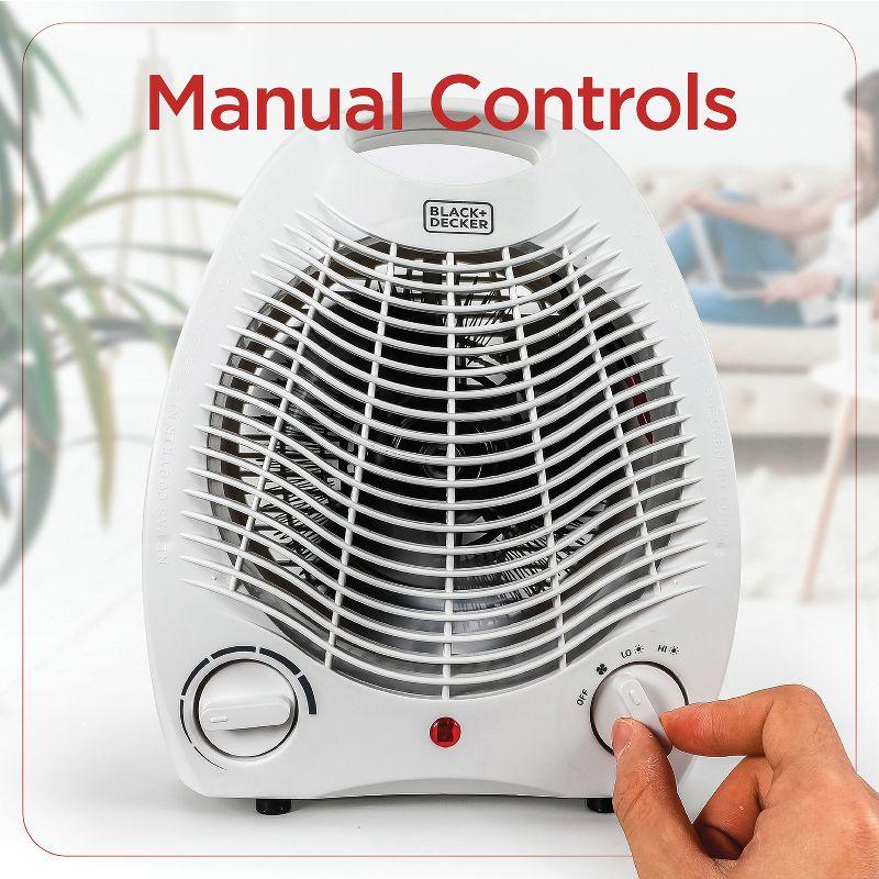 BLACK+DECKER Personal Desktop 1,500 Watt Electric Fan Compact Heater