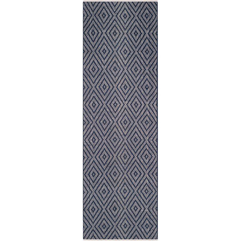 Montauk MTK811 Hand Woven Runner Rug - Navy/Ivory - 2'3"x7' - Safavieh.