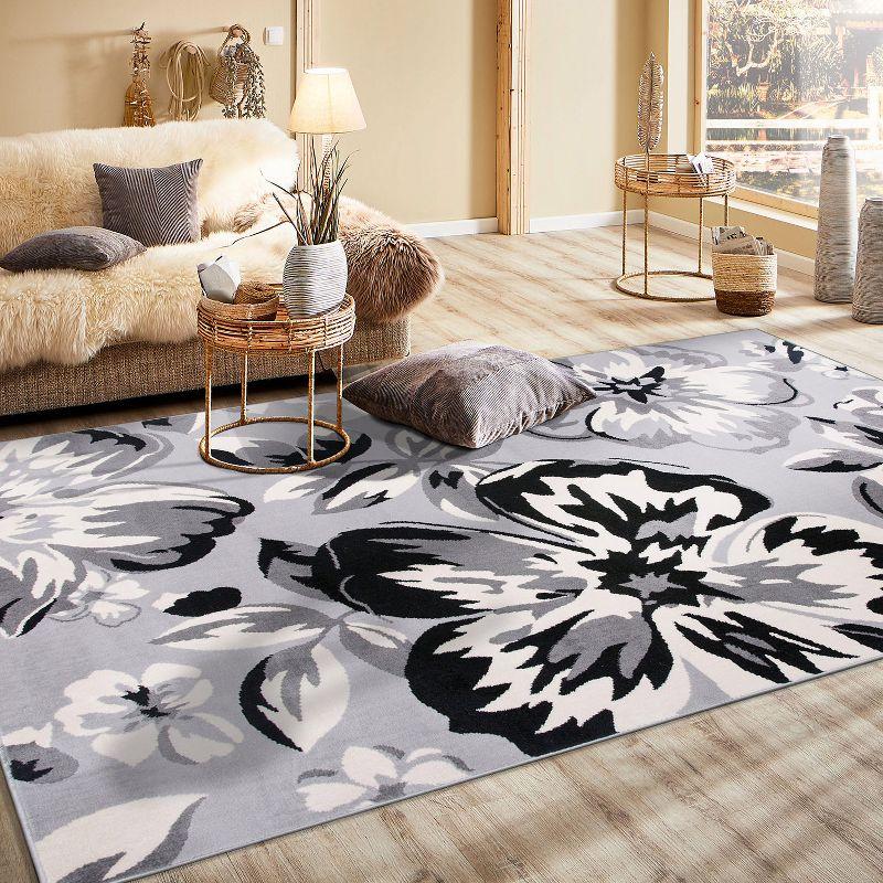 World Rug Gallery Modern Floral Desing Area Rug