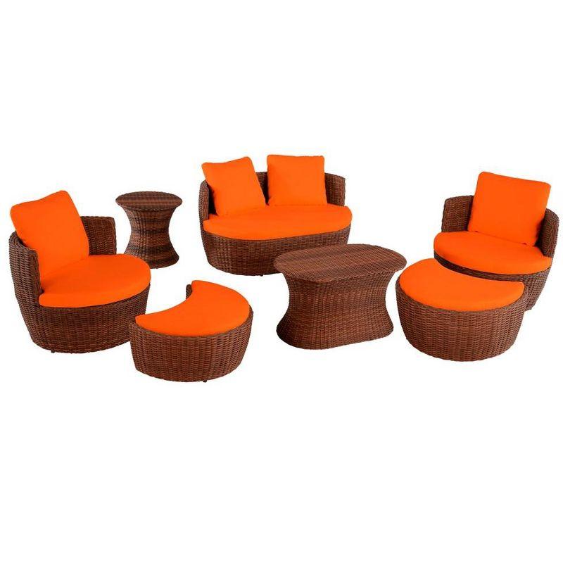 W Unlimited Romantic Outdoor Ottoman with Cushion