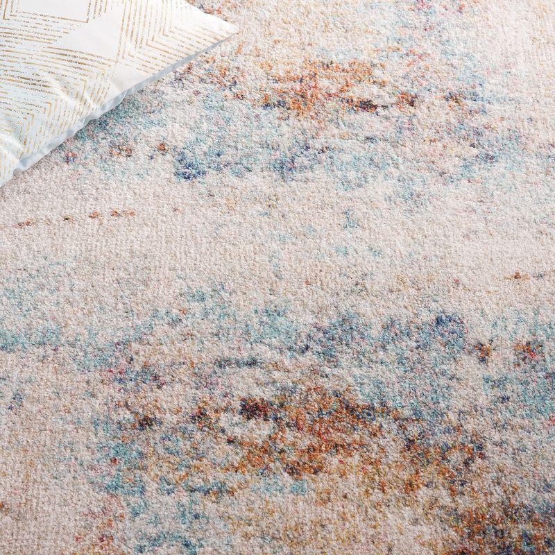 Phoenix PHX506 Power Loomed Area Rug - Aqua/Gold Rose - 5'5"x7'7" - Safavieh.