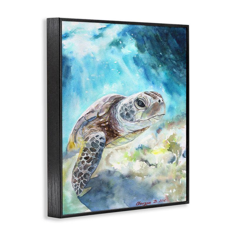 Stupell Industries Sea Turtle Ocean Watercolor, 16" x 20"