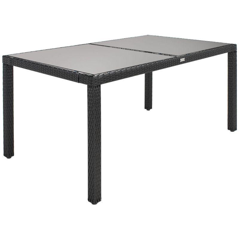 Jolin 7 Pc Dining Set - Outdoor - PAT7706 - Black/White - Safavieh