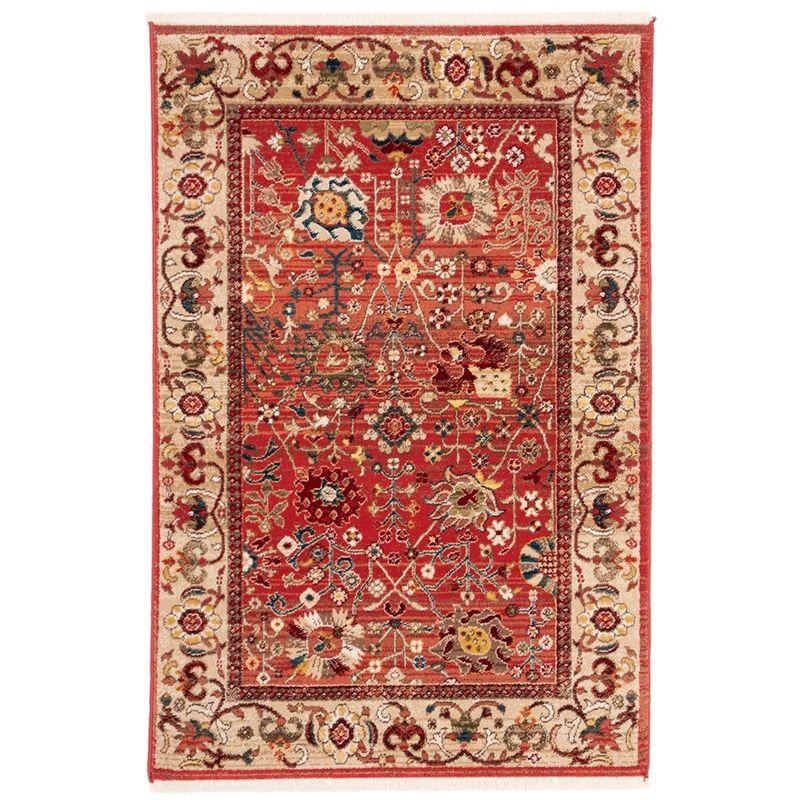 Kashan KSN303 Power Loomed Accent Rug - Red/Beige - 2'6"x4' - Safavieh