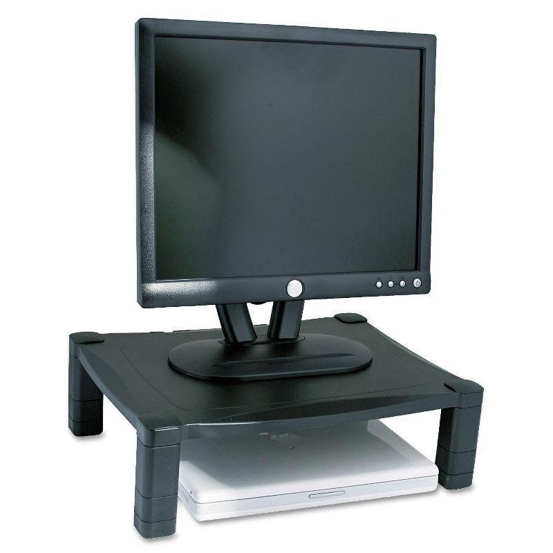 Kantek Single Level Height-Adjustable Stand 17 x 13 1/4 x 3 to 6 1/2 Black MS400