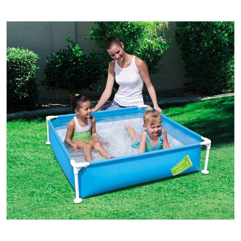 Blue Square Metal Frame Kids' Above Ground Pool