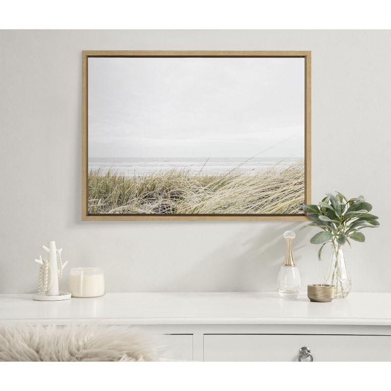 Kate and Laurel Sylvie East Beach Framed Canvas by Amy Peterson Art Studio, 18x24, Natural