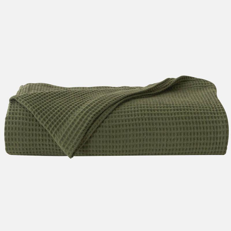 Solid Cotton Waffle Weave Blanket