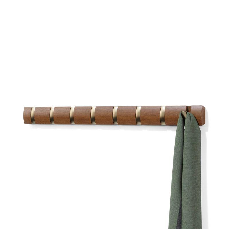 8 - Hook Solid Wood Coat Rack