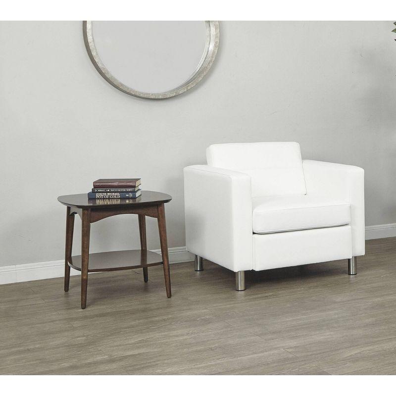 Copenhagen Accent Table Walnut - OSP Home Furnishings: Mid-Century 2-Tiered, Square, Wood Construction