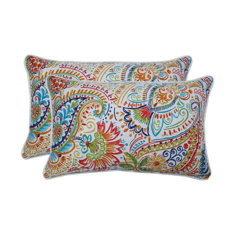 Paisley Indoor/Outdoor Reversible Throw Pillow