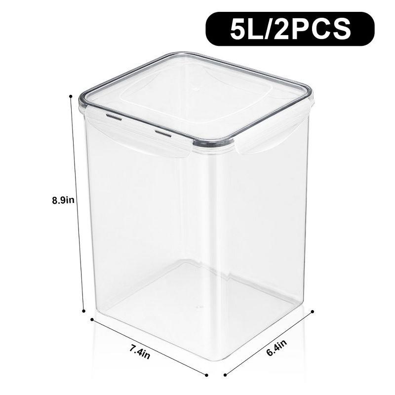 Sorbus 2 Pack Airtight (5qt/170oz) Food Storage Containers with Lids, Labels & Marker -Store Baking Supplies, Sugar, Flour, Rice and More -BPA Free