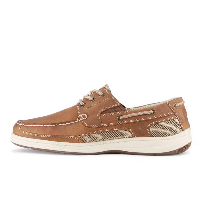 Dockers Mens Beacon Leather Casual Classic Boat Shoe with Stain Defender, Dark Tan, Size 11.5