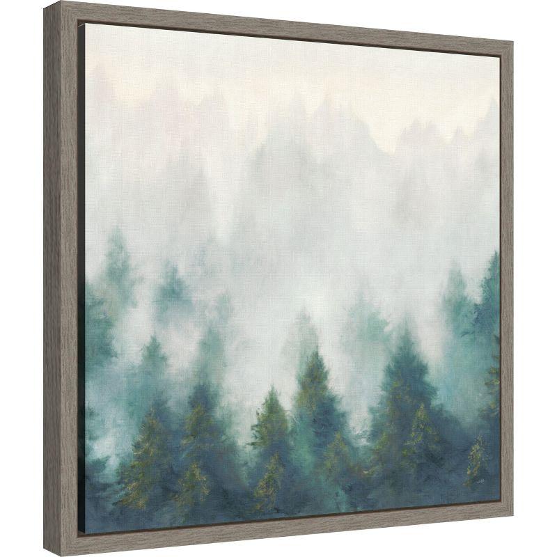 Amanti Art Misty Forest Blush Sq by Julia Purinton Canvas Wall Art Print Framed 16 x 16-in.