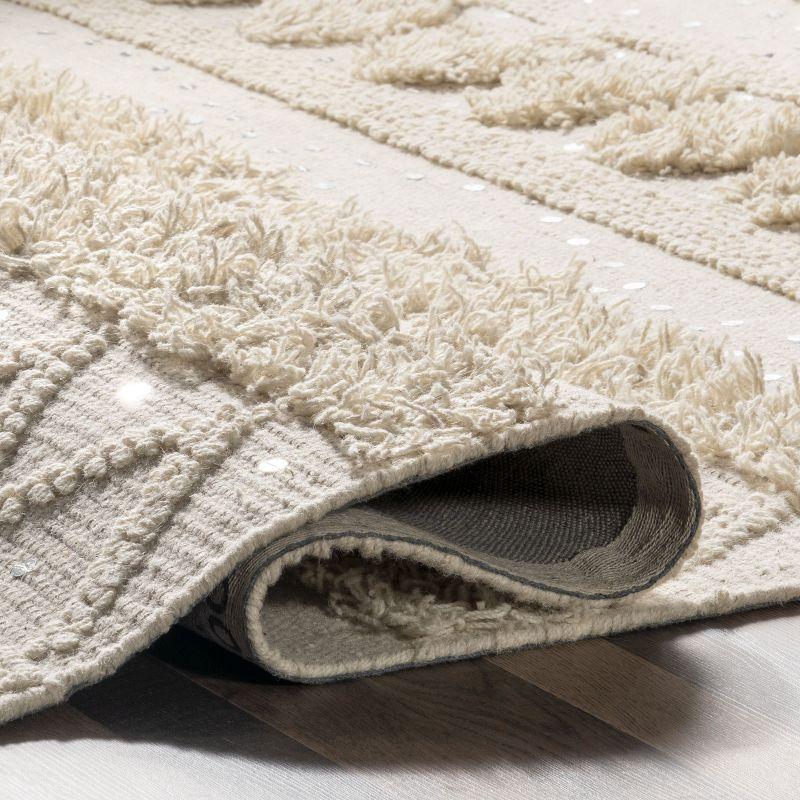 Nuloom Chandy Textured Wool Area Rug, 12' x 15', Cream