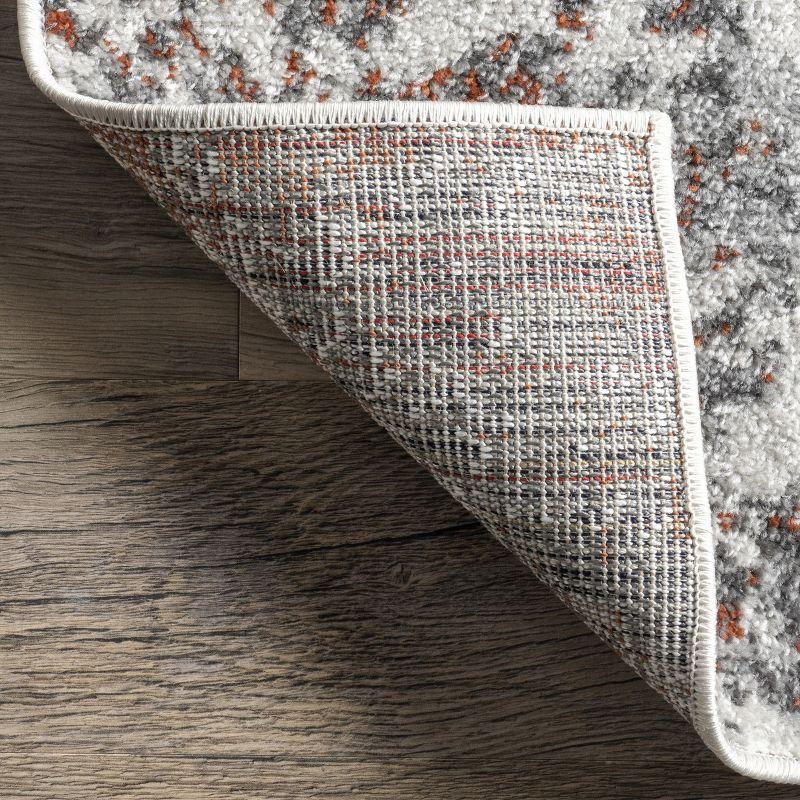 Nuloom Deedra Abstract 4x6 Indoor Area Rug for Living Room Bedroom Dining Room Kitchen, Red/Ivory