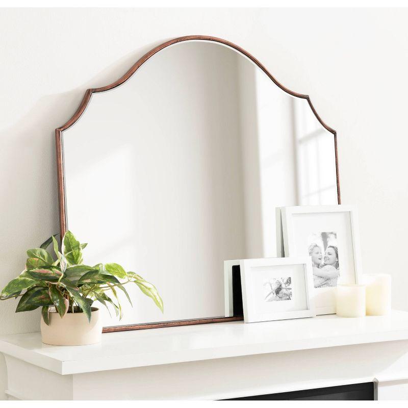 Kate & Laurel All Things Decor 28"x32" Leanna Framed Arch Wall Mirror Bronze