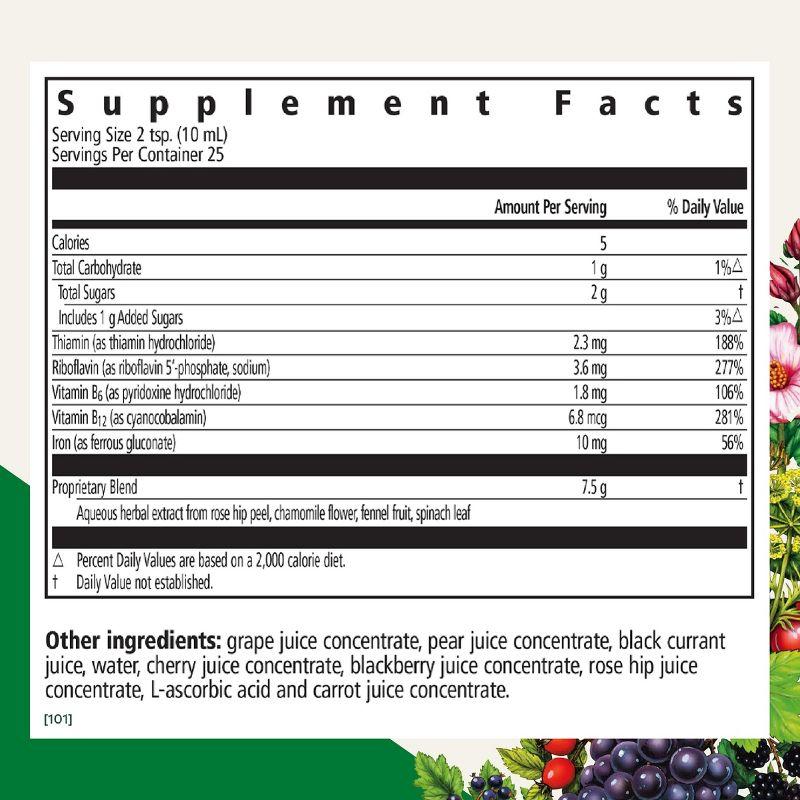Floradix Floravital Liquid Iron & Vitamin Formula - Liquid Iron Supplement with C & B Vitamins - Vegan, Gluten-Free, Yeast-Free & Non-GMO - 8.5 Fl Oz