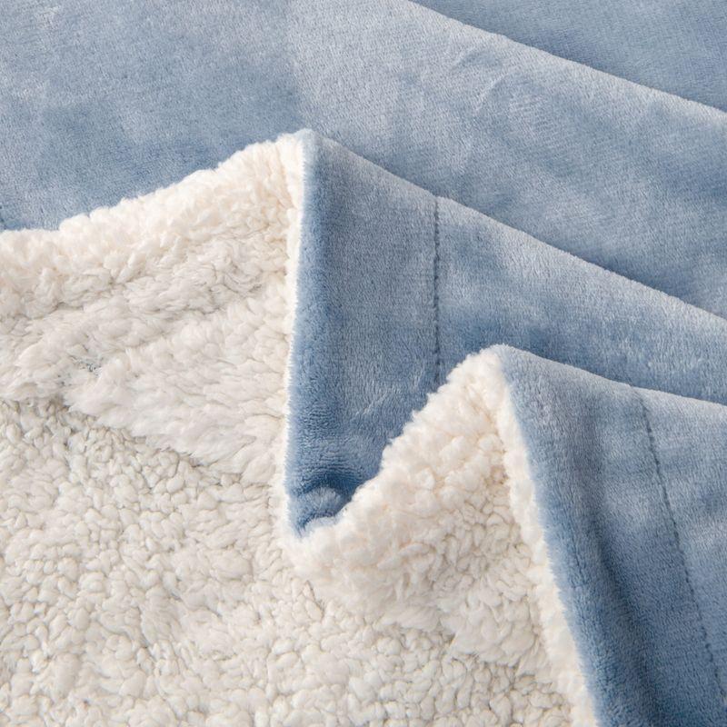 Velvet Plush Soft Fleece Reversible Throw, Warm and Comfortable Bed Blanket - Great Bay Home