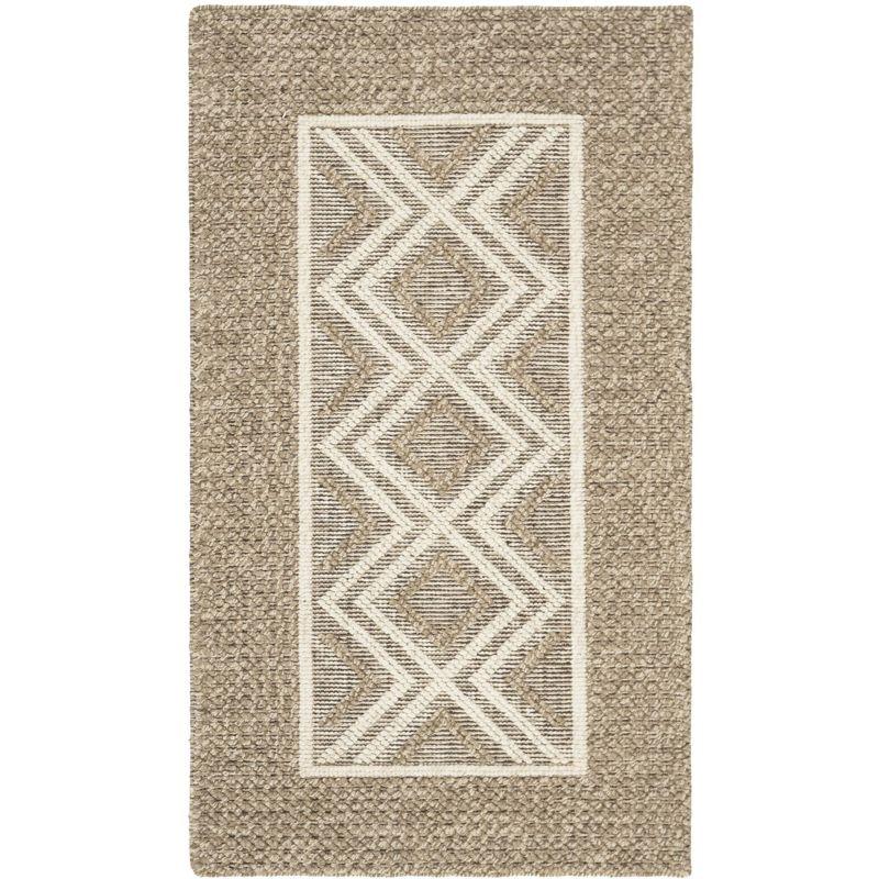 Vermont VRM212 Hand Woven Indoor Accent Rug - Beige/Ivory - 3'x5' - Safavieh