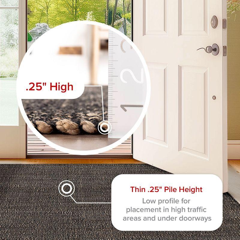 Nuloom 6x9 Elfriede Jute & Cotton Hand Woven Indoor Area Rug, Charcoal, Solid Rustic Farmhouse Style Natural Fiber Bedroom, Living Room,