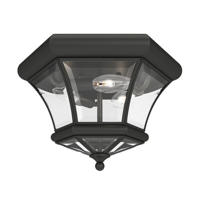 Livex Lighting Monterey/Georgetown 3 - Light Flush Mount in  Black