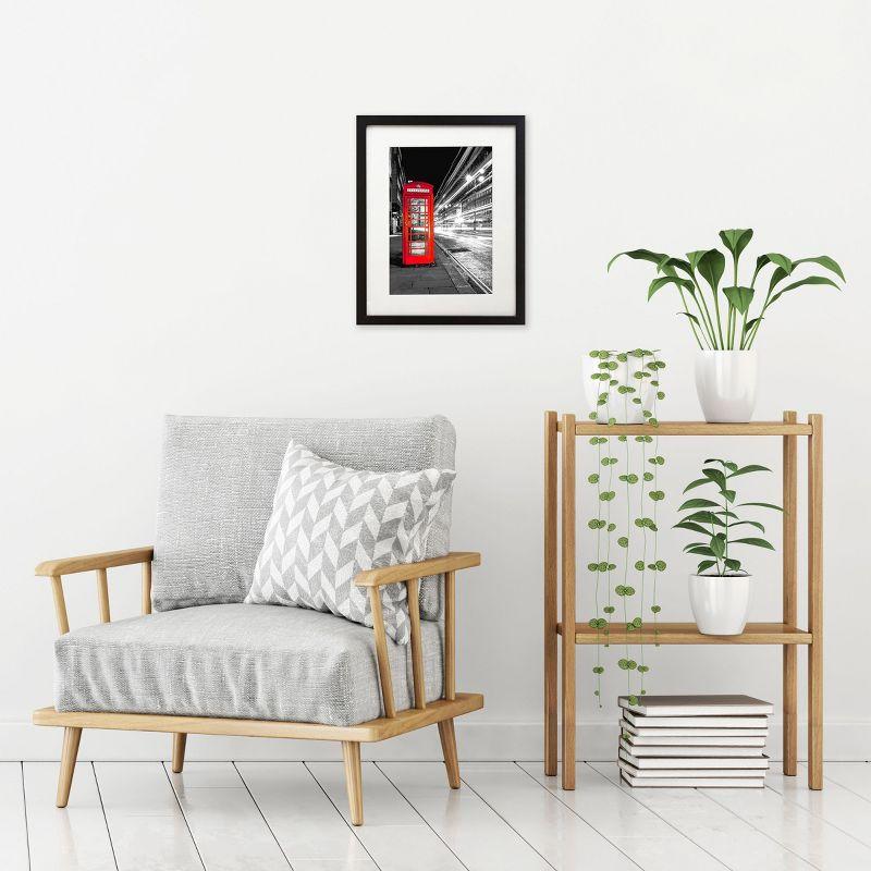 Americanflat 11x14 Picture Frame with Shatter-Resistant Glass - Use as 8x10 Frame with Mat or 11x14 Frame Without Mat - Signature Collection - Black