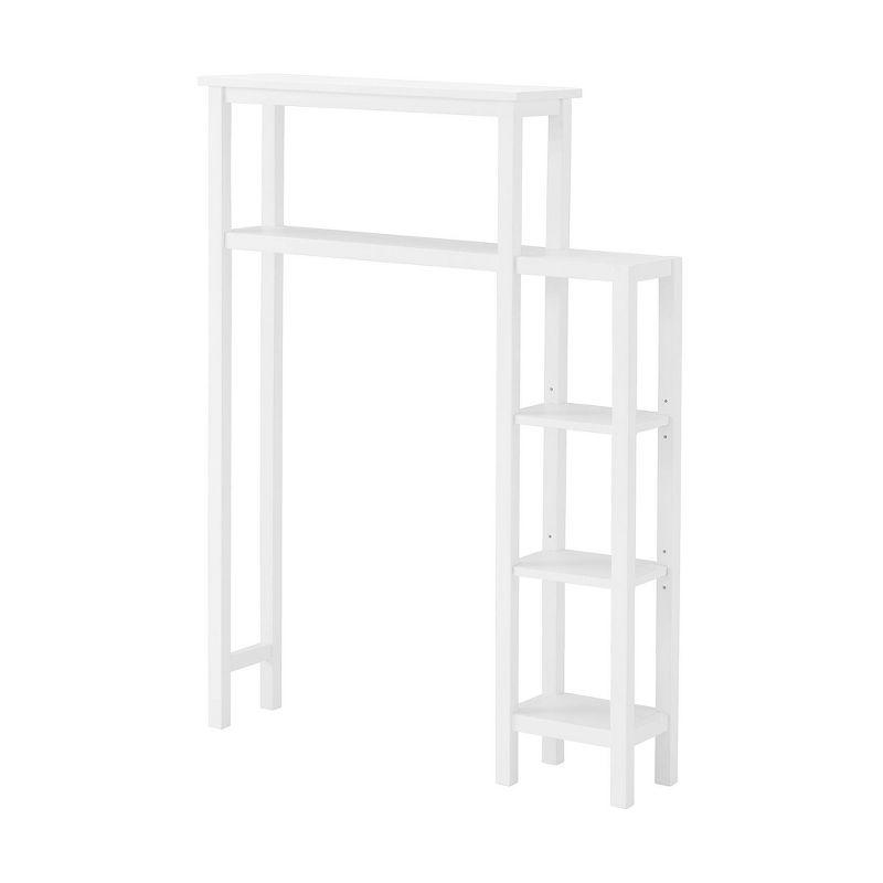 Dover Over the Toilet Organizer with Side Shelving White - Alaterre Furniture