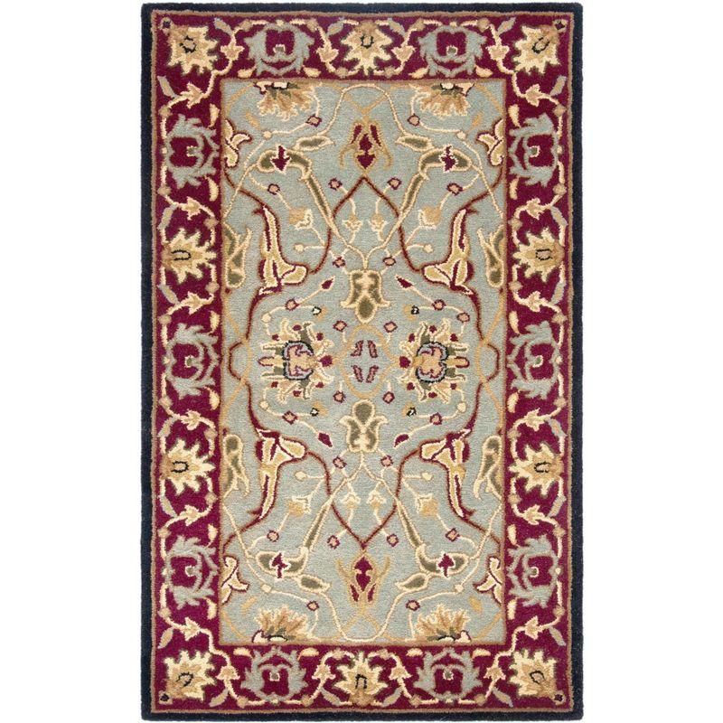 Elegant Heritage 36" Tufted Red Wool Area Rug