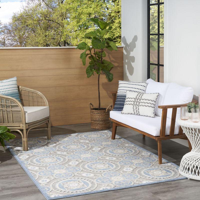 Nourison Aloha Contemporary Medallion Outdoor Rug