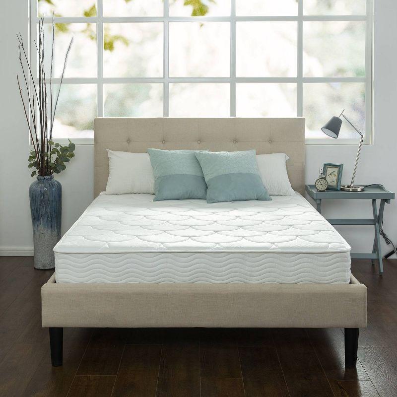 Twin 8" White Innerspring Mattress with Quilted Top