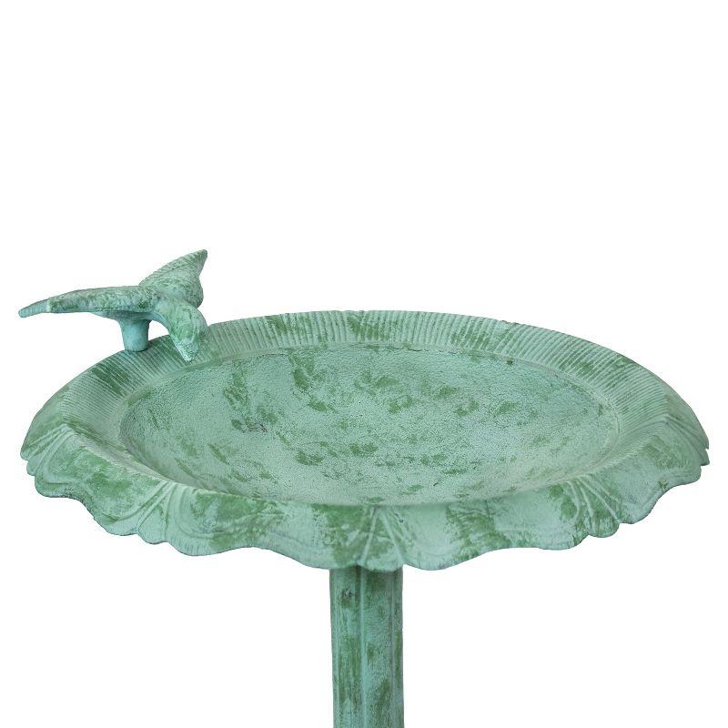 Garden Visitor Freestanding Cast Aluminum Outdoor Bird Bath