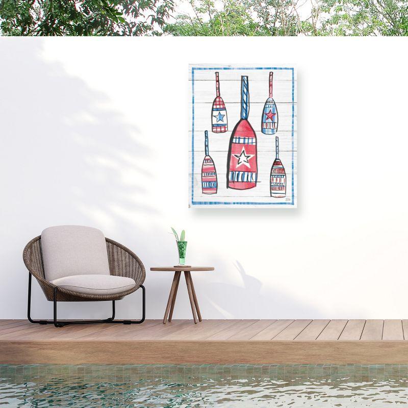 Trademark Fine Art - Melissa Averinos 'Coastal Americana Iii Shiplap' Outdoor Canvas - 35x47