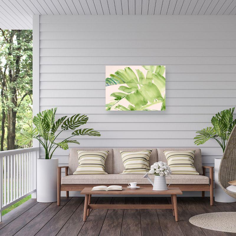 Trademark Fine Art - Jennifer Paxton Parker 'Peachy Palms II' Outdoor Canvas - 18x24