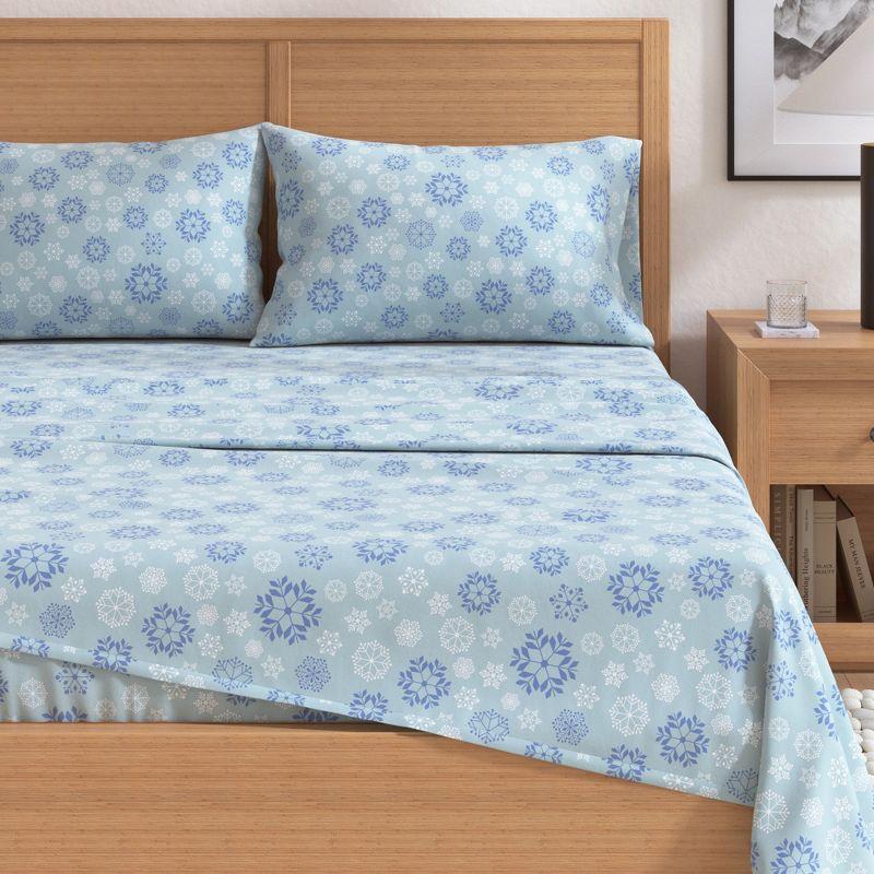 100% Turkish Cotton Holiday Printed Flannel Sheet Set