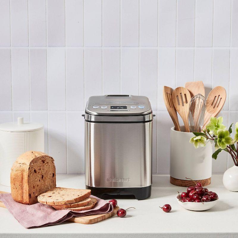 Cuisinart Bread Maker Machine, Compact and Automatic, Customizable Settings, Up to 2lb Loaves