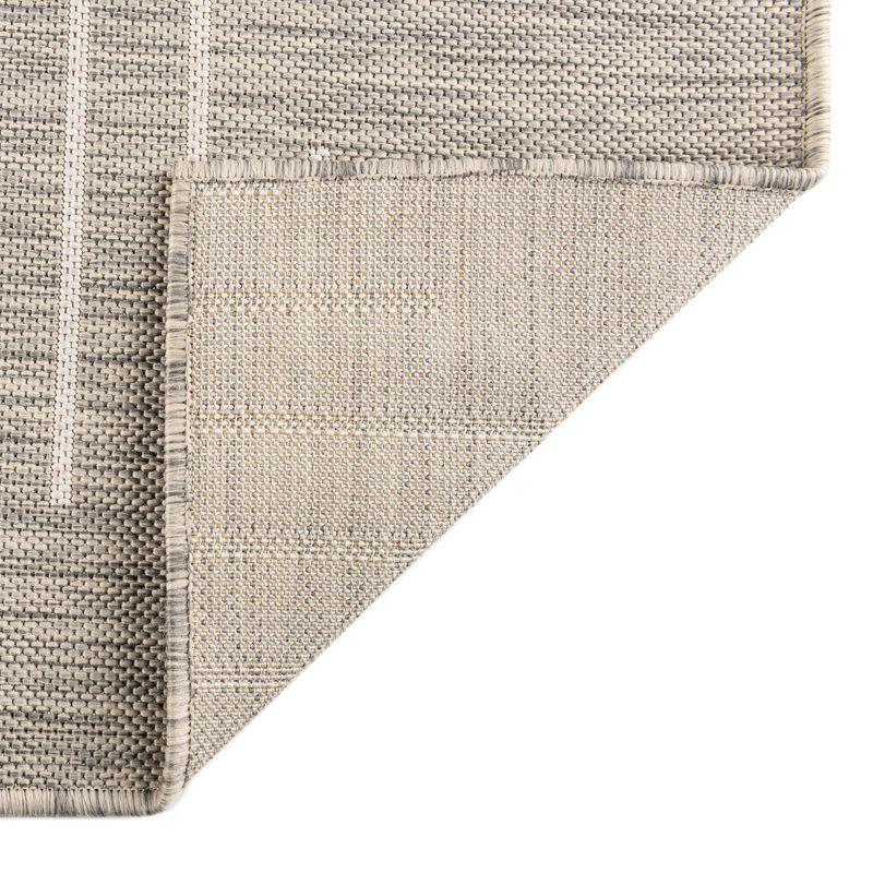 Unique Loom Outdoor Modern Tambor Lines Woven Area Rug