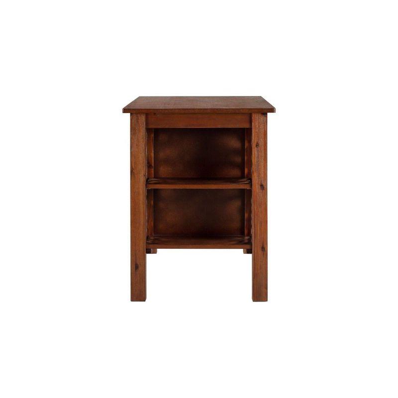 Rectangular Brittany Dining Table Wire Brushed Finish Chestnut - Boraam: Acacia Wood, 2-Tier Shelf, 60"