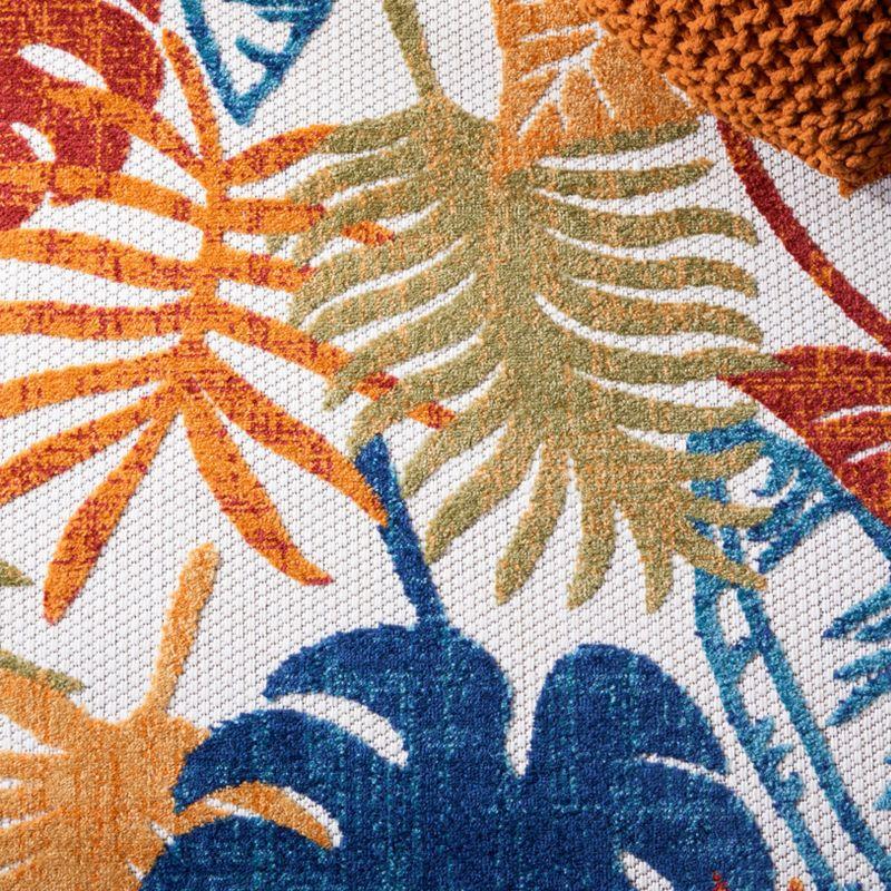 Cabana CBN831 Power Loomed Indoor and Outdoor Area Rug - Creme/Red - 3'x5' - Safavieh.
