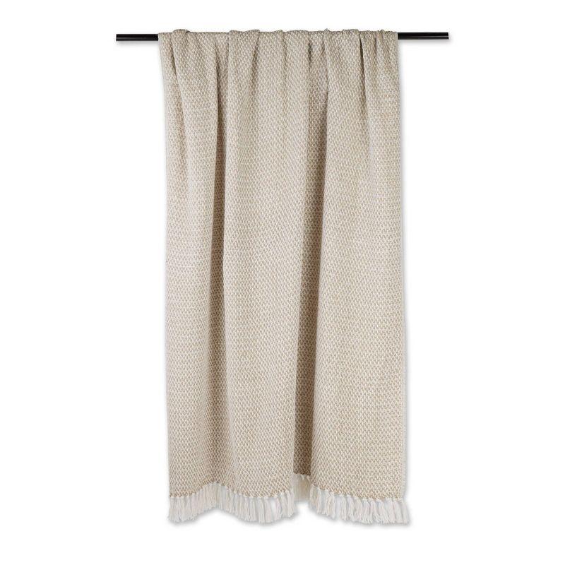 50"x60" Woven Throw Blanket Stone - Design Imports